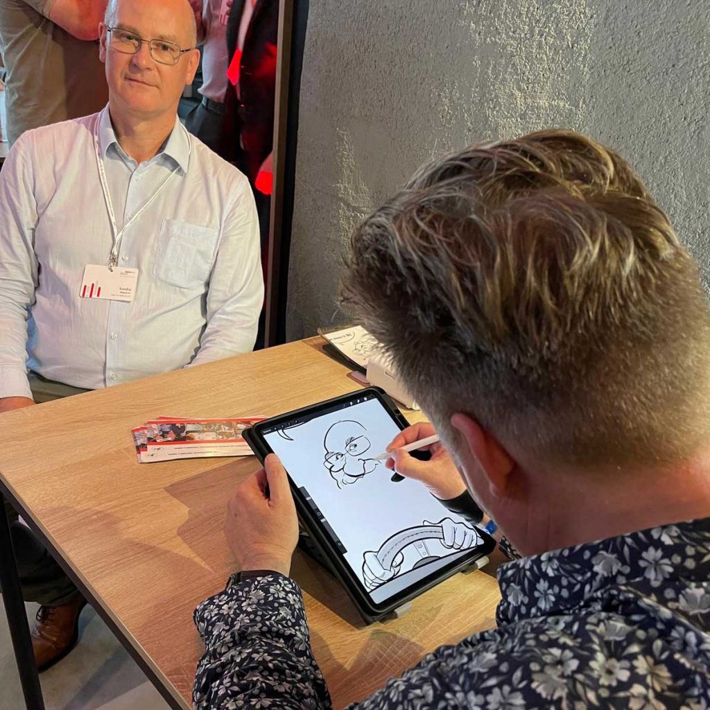 Schnellzeichner Arnd Hawlina zeichnet am iPad